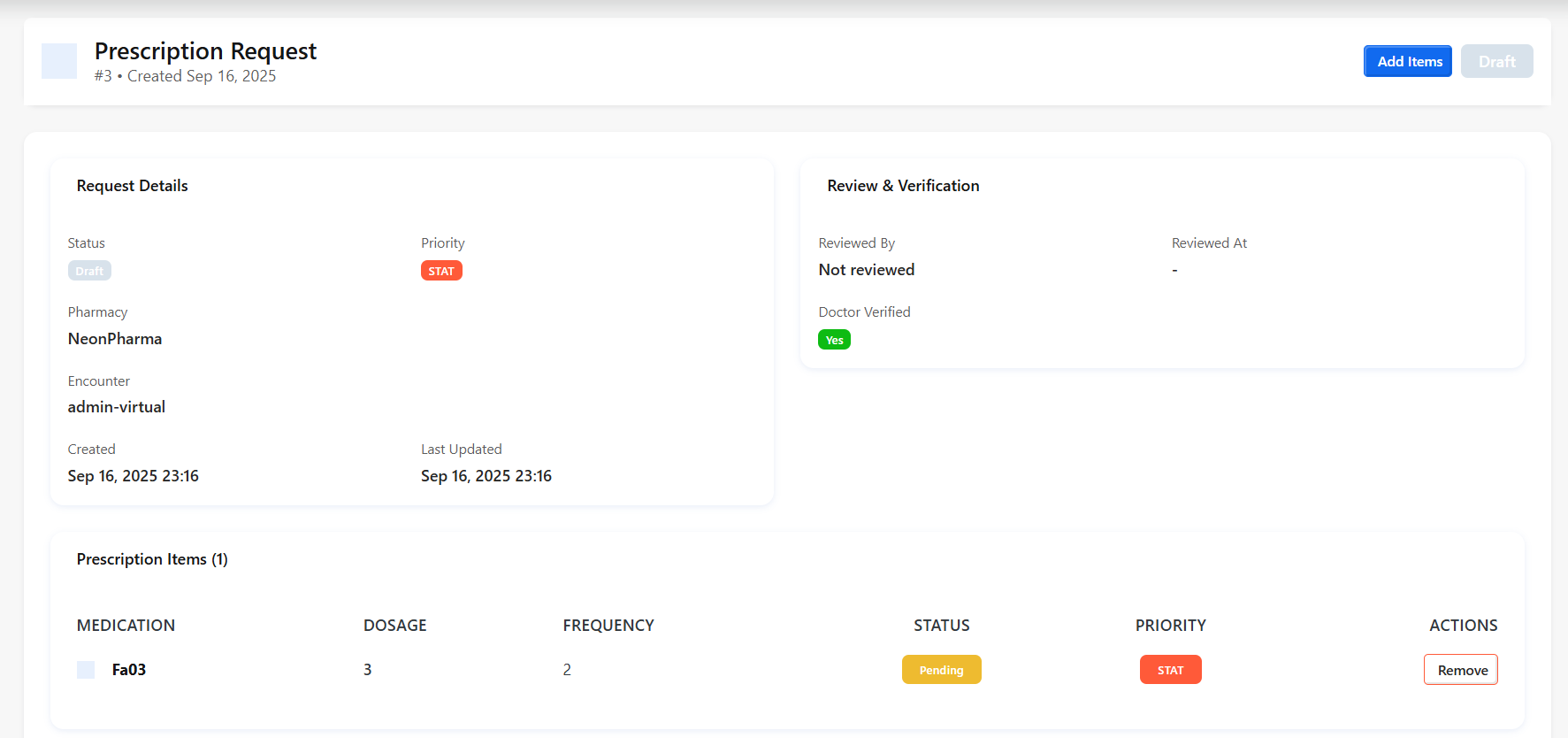 Zenara Telepharmacy Interface